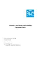 RDVision Laser Cutting Control Software Operation Manual (Page 1 / 99) RDVision Laser Cutting Control Software Operation Manual